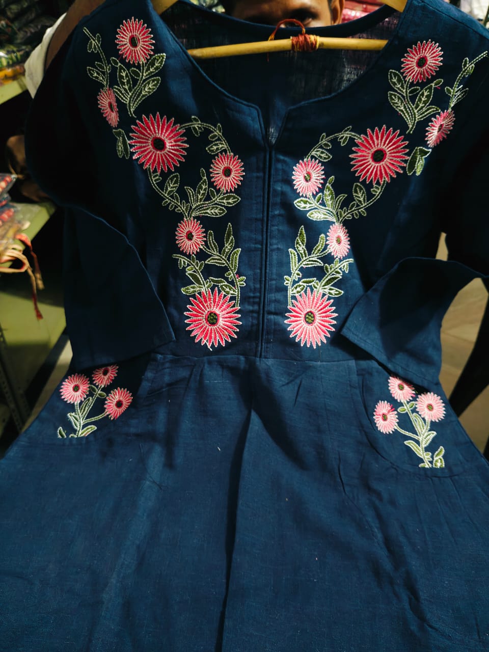Cotton Anarkali Kurti With Pant Set For Women