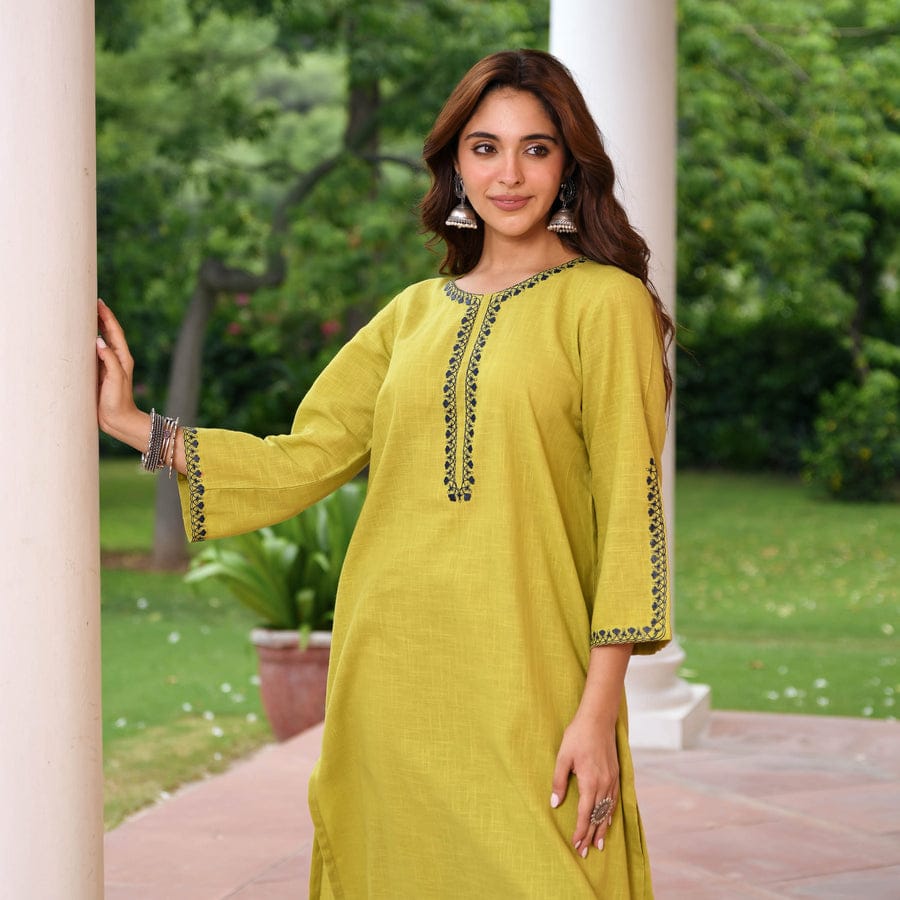 Premium Cotton Slub Kurta Set