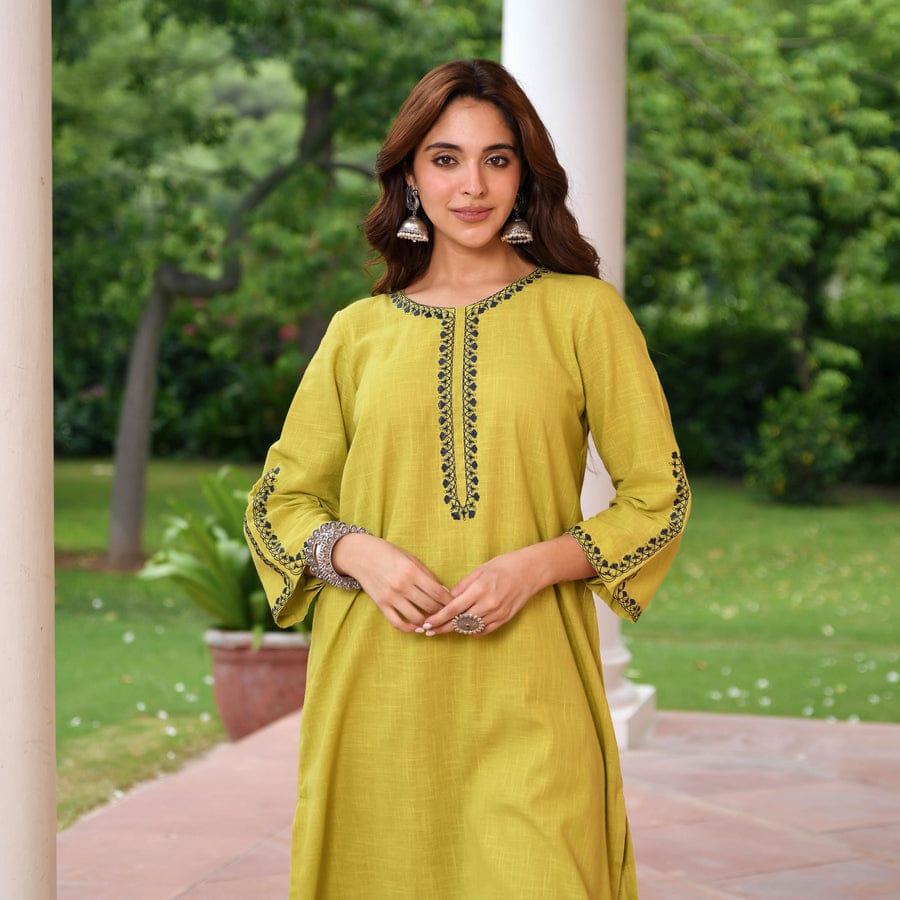 Premium Cotton Slub Kurta Set