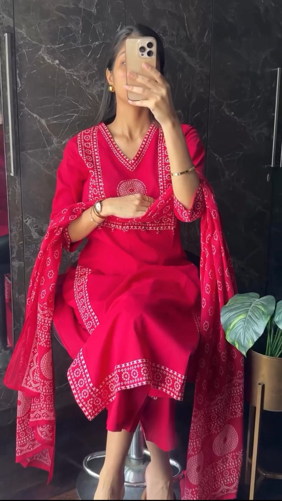 Malmal Cotton Kurti Pant Dupatta