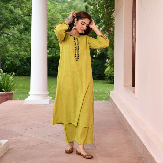 Premium Cotton Slub Kurta Set