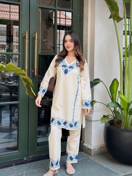 Cotton Flex Embroidered Women Kurta