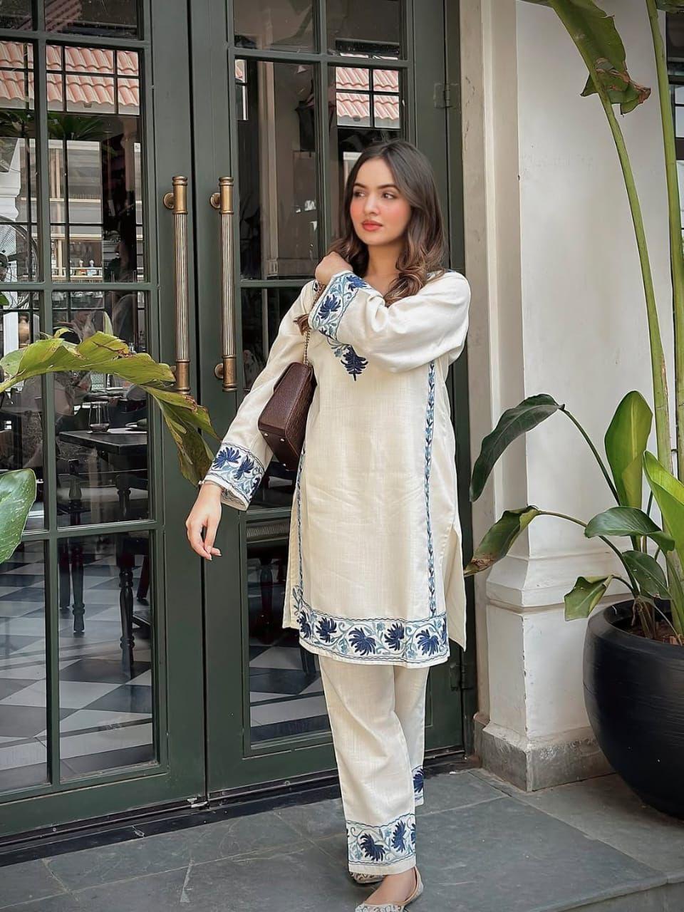Cotton Flex Embroidered Women Kurta