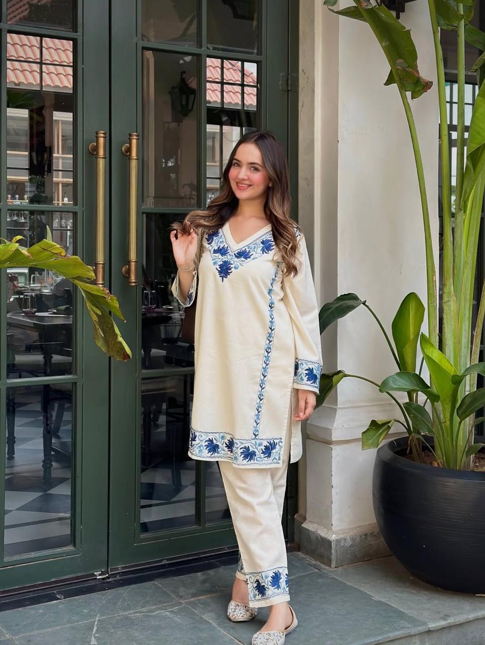 Cotton Flex Embroidered Women Kurta